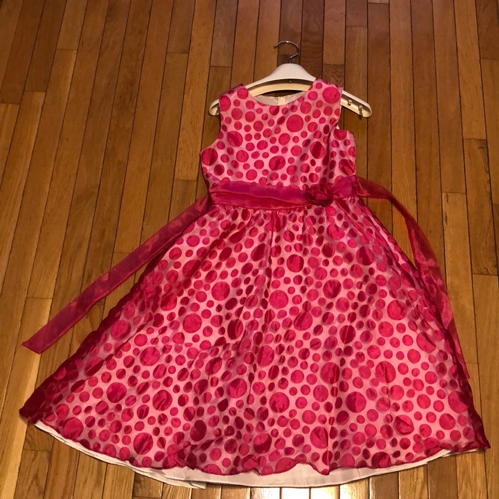 Pink Polka Dot Sz 16 Dress